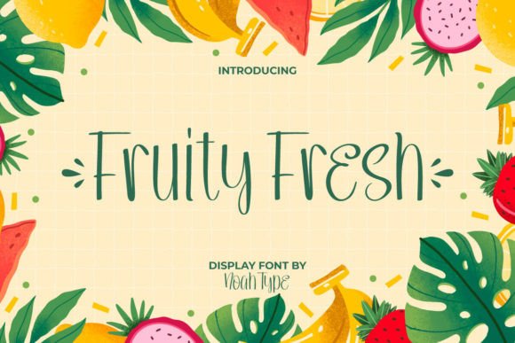 Fruity Fresh Font: A Playful Display for Web Design