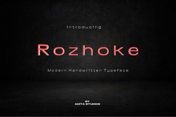 Rozhoke Font: Vintage Modern Script